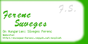 ferenc suveges business card